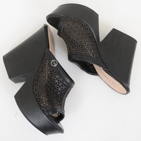 Carlos Rossetti Platform Slide Wedge Chunky Heels Women's Size 8.5 - Picture 7 of 11